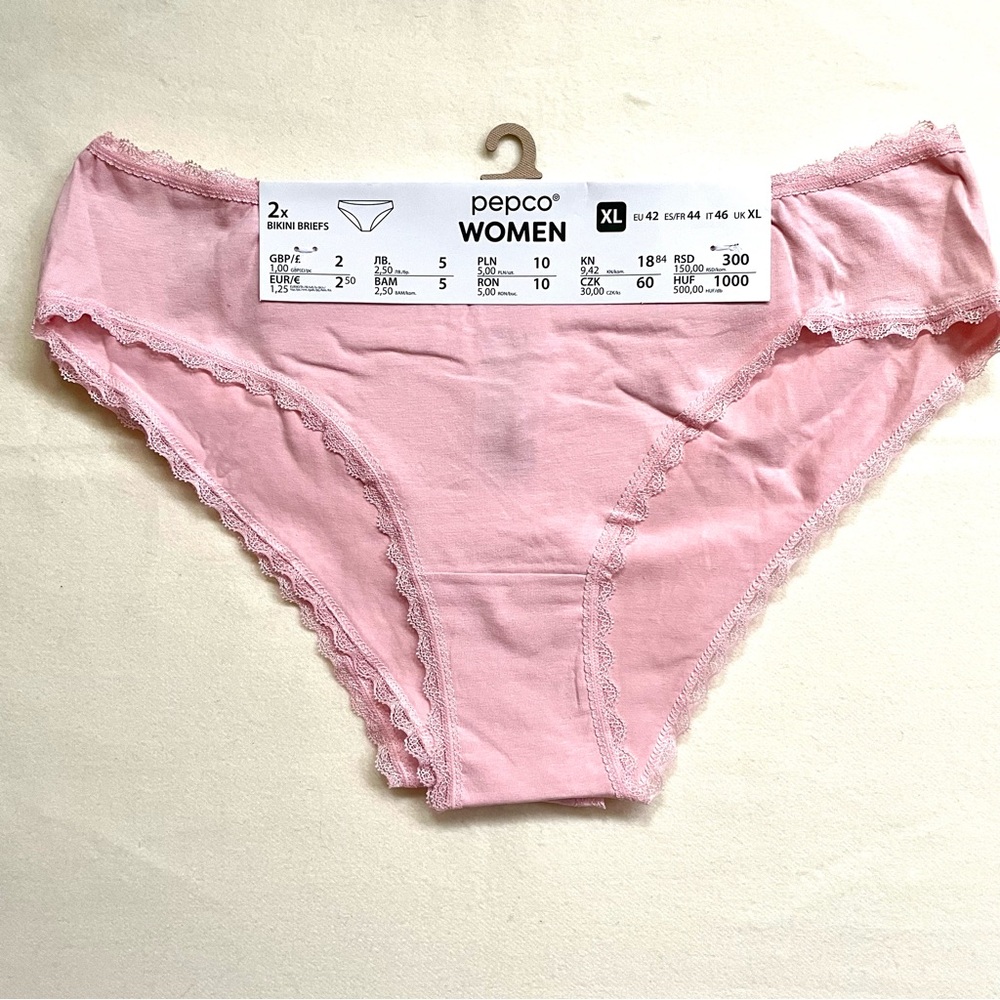 🌸 Pepco Women Pink Bikini Briefs - XL (2 Pack)